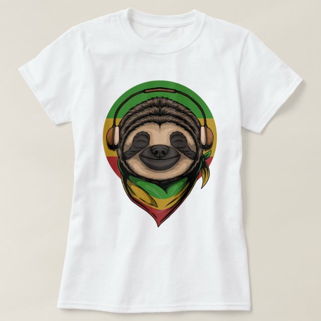 Camiseta Vibing Sloth T-Shirt (Diseño del anverso)