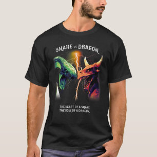 Camiseta Víbora Y Dragón Pelea De Animales Gráfico Desi