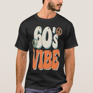 Camiseta Vibra de los 60s Disfraz de los 60s Paz Groovy Hip
