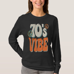 Camiseta Vibra de los 70 Disfraz de los 70 Groovy Paz Hippi