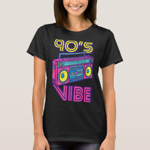 Camiseta Vibra de los 90s Caja Explosiva de Radio Amante de