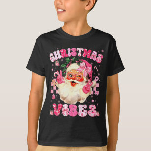 Camiseta Vibra de Navidad Cute Nk Santa Navidad Xmas Mujere