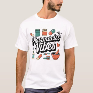 Camiseta Vibra Retro Farmacéutico Trabajador de Farmacia Mé