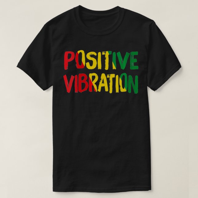Camiseta Vibración positiva de mujeres Vibes rasta reggae J (Diseño del anverso)