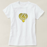 Vibraciones Amor Musical Corazón Amarillo Nota Mus