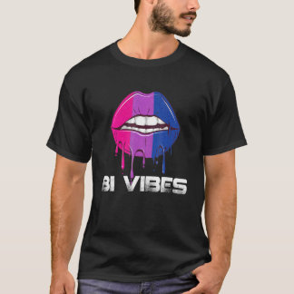 Camiseta Vibraciones Bi Labios Goteando Orgullo Bisexual Bi