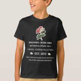 Camiseta Vibraciones Botánicas de Rosas Vintage