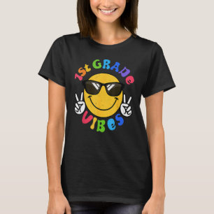 Camiseta Vibraciones de 1er Grado Cara Feliz Sonrisa Regalo