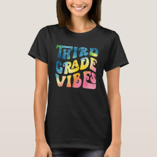 Camiseta Vibraciones de 3er grado Retro Groovy Profesor Tie
