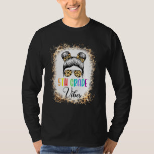 Camiseta Vibraciones de 5to Grado Chica Desordenada Leopard