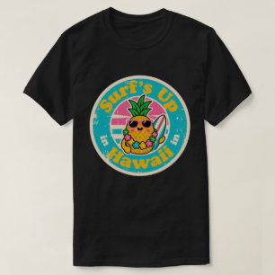 Camiseta Vibraciones de Aloha_ Surfista de Piña Arte Hawaia