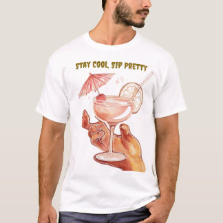 Camiseta Vibraciones de Bebida Tropical – Estética Linda de