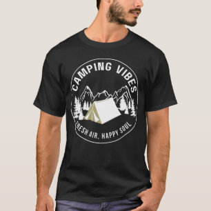 Camiseta vibraciones de camping aire fresco alma feliz amig