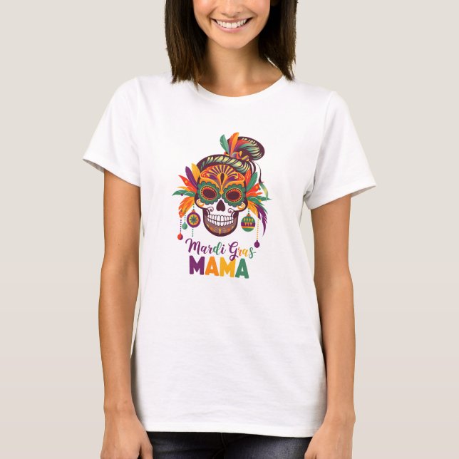 Camiseta Vibraciones de Carnaval de Mardi Gras Mama (Anverso)