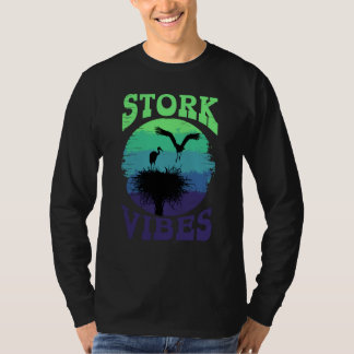 Camiseta Vibraciones de Cigüeña Cigüeñas Garzas Garzones Or