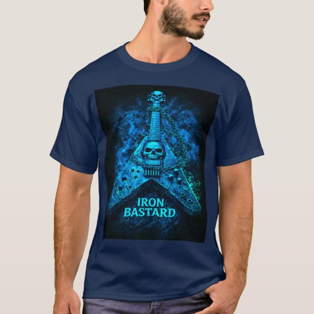 Camiseta vibraciones de cráneo-roca (Anverso)