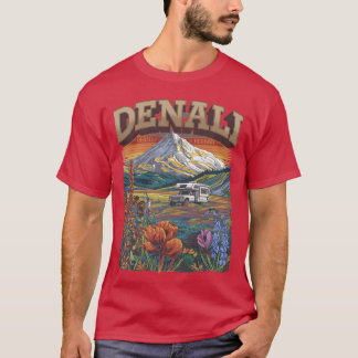 Camiseta Vibraciones de Denali montaña Denali Mt Denali Gra