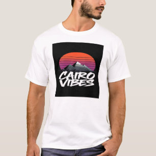 Camiseta Vibraciones de El Cairo Vintage   Estilo Egipcio A