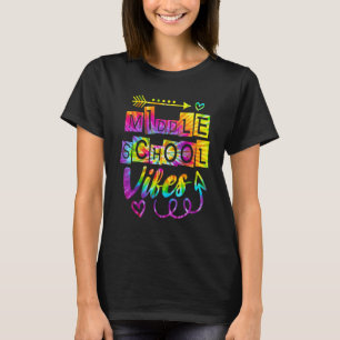 Camiseta Vibraciones de escuela media De vuelta a la escuel
