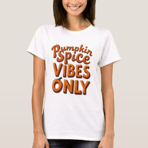 Camiseta Vibraciones de Especias de Calabaza Retro Otoño