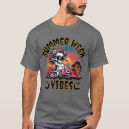 Camiseta Vibraciones de esqueleto de Summerween – Atardecer