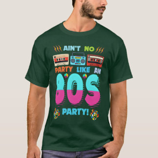 Camiseta Vibraciones de fiesta de los 80 Diseño retro con C