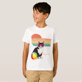Camiseta Vibraciones de Gato Genial al Atardecer