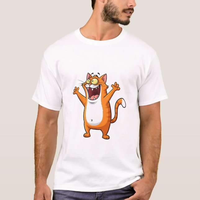 Camiseta Vibraciones de gato sonriente (Anverso)