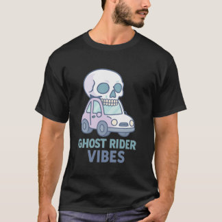 Camiseta Vibraciones de Ghost Rider Cráneo Conduciendo Coch