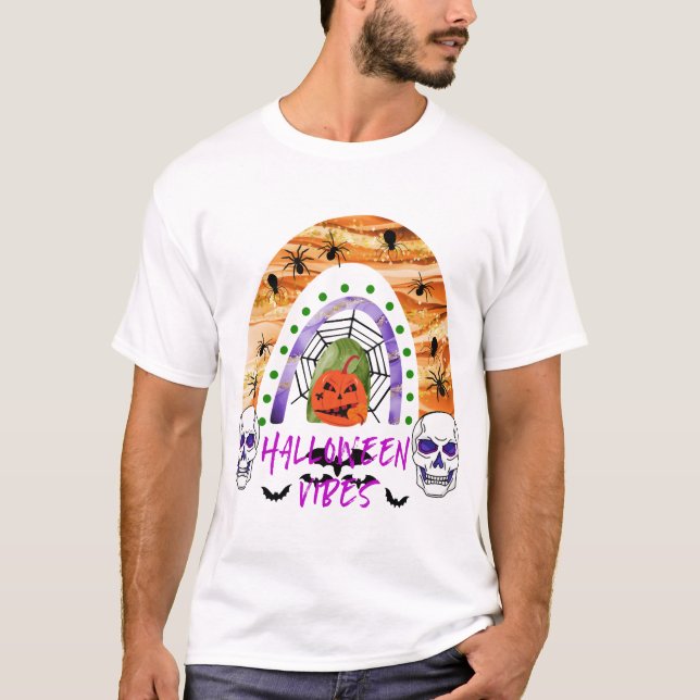 Camiseta vibraciones de Halloween (Anverso)