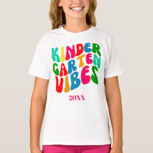 Camiseta Vibraciones de jardín de infantes de vuelta a la e