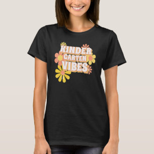 Camiseta Vibraciones de jardín de infantes retro flor groov