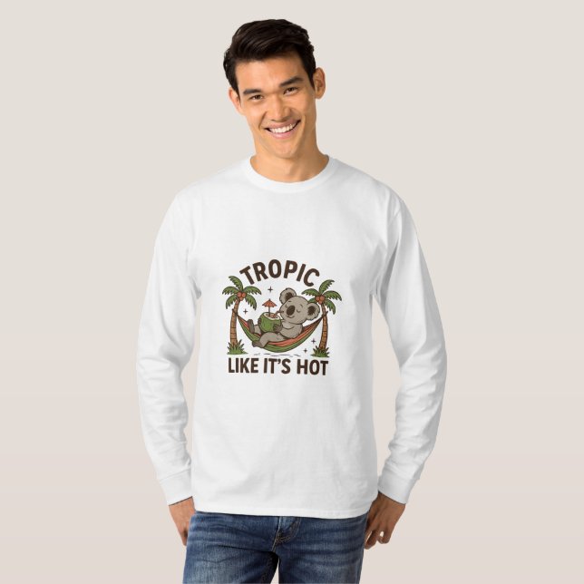 Camiseta Vibraciones de koala relajado (Anverso completo)