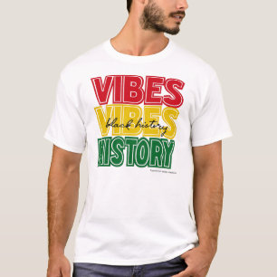 Camiseta Vibraciones de la Historia Negra Gráfica Inspirado