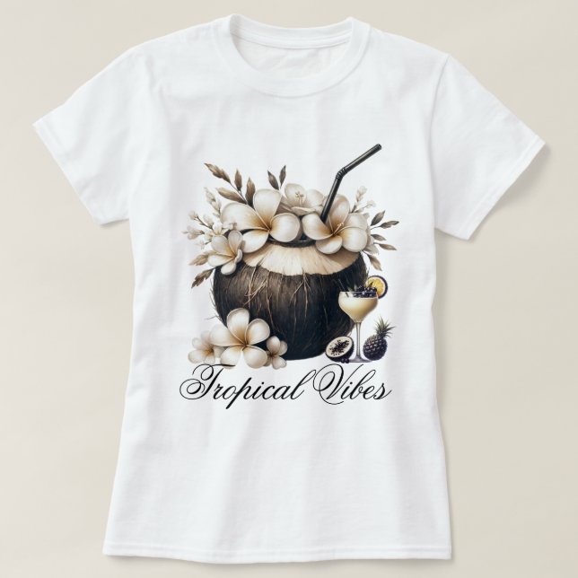Camiseta Vibraciones de la playa (Diseño del anverso)