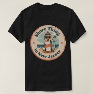 Camiseta Vibraciones de la Playa: Faro de la Costa de Nueva