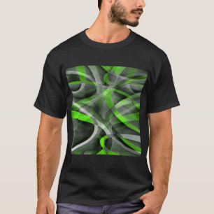 Camiseta Vibraciones de los ochenta en patrón curvo en capa