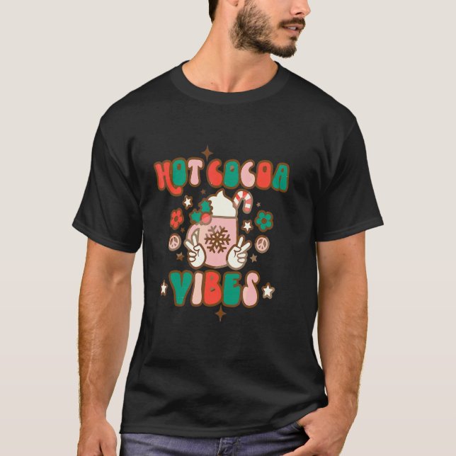 Camiseta Vibraciones de Navidad Cacao Caliente Moca de Ment (Anverso)