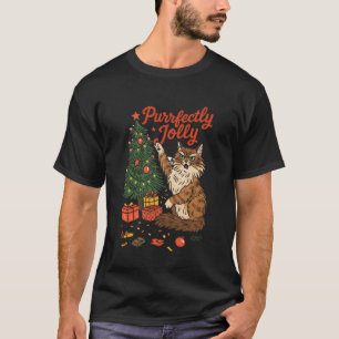Camiseta Vibraciones de Navidad Xmas Amante de Gatos Madre