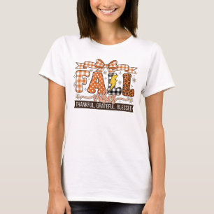 Camiseta Vibraciones de Otoño Agradecido Agradecido Bendeci