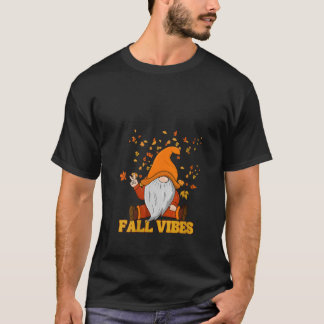 Camiseta Vibraciones de Otoño para Mujeres Gnomo Signo de P