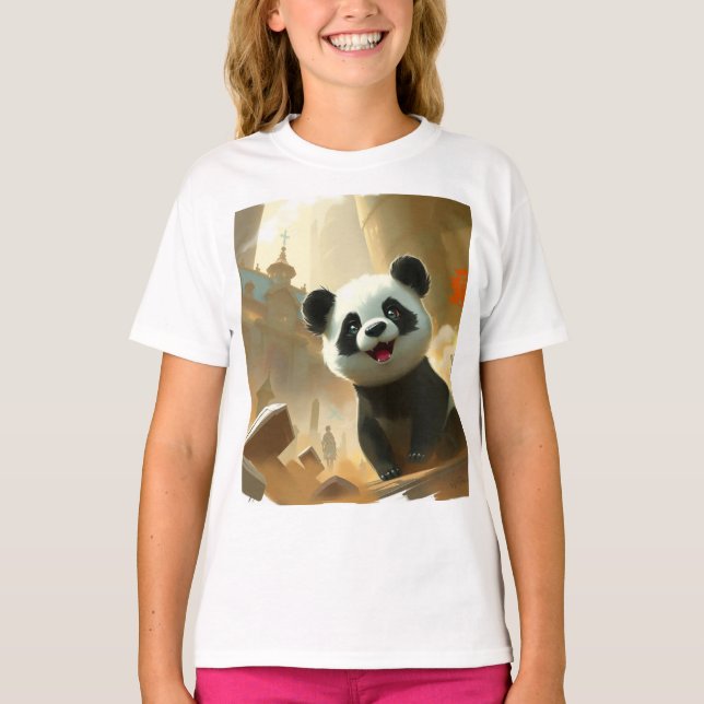 Camiseta Vibraciones de Panda Adorable (Anverso)