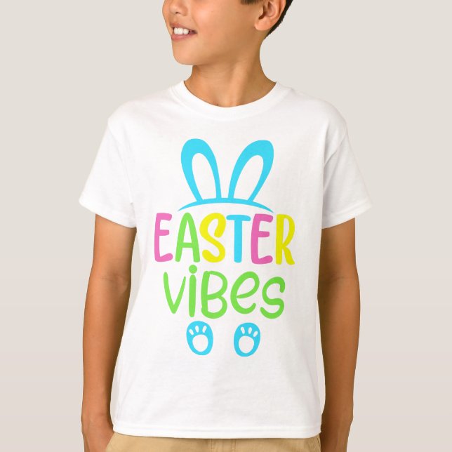 Camiseta Vibraciones de Pascua Pastel (Anverso)