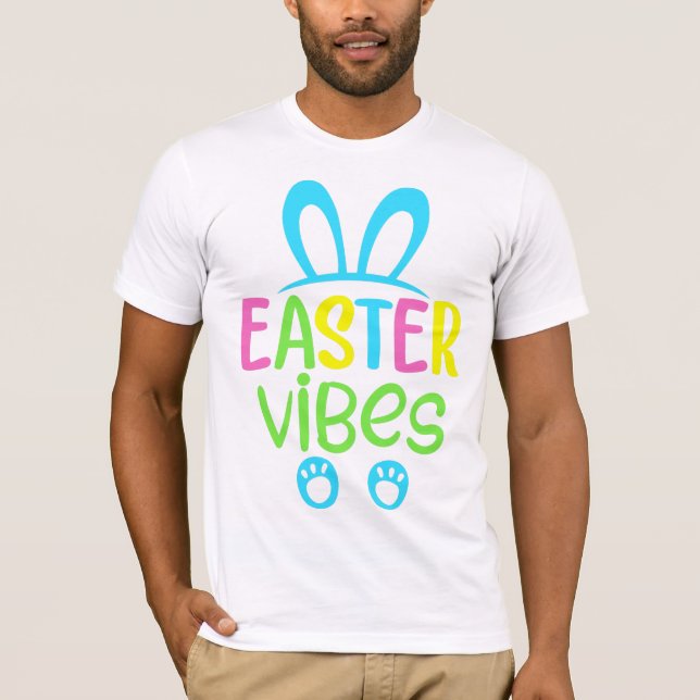 Camiseta Vibraciones de Pascua Pastel (Anverso)