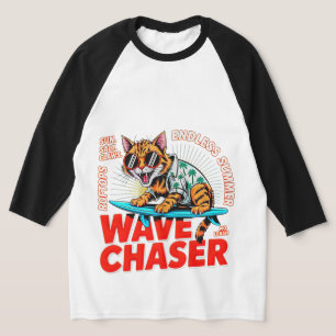 Camiseta Vibraciones de playa de gato de verano retro gato