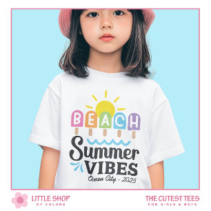 Camiseta Vibraciones de Playa de Verano Chicas Personalizab