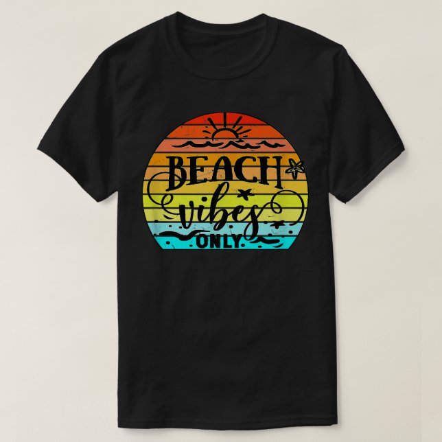 Camiseta Vibraciones de playa Playas Aloha, verano, Califor (Diseño del anverso)