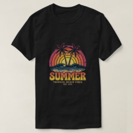 Camiseta Vibraciones de Playa Tropical - vacaciones de vera