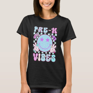 Camiseta Vibraciones De Pre-k Cara Sonriente De Regreso A L