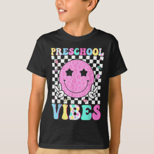 Camiseta Vibraciones de Preescolar Cara Sonriente Maestros 
